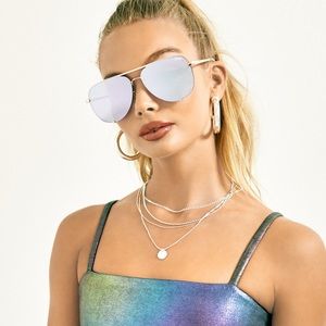 QUAY AUSTRALIA x DESI HIGH KEY RIMLESS AVIATORS